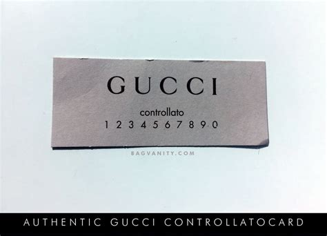 controllato card gucci|how to identify Gucci bag.